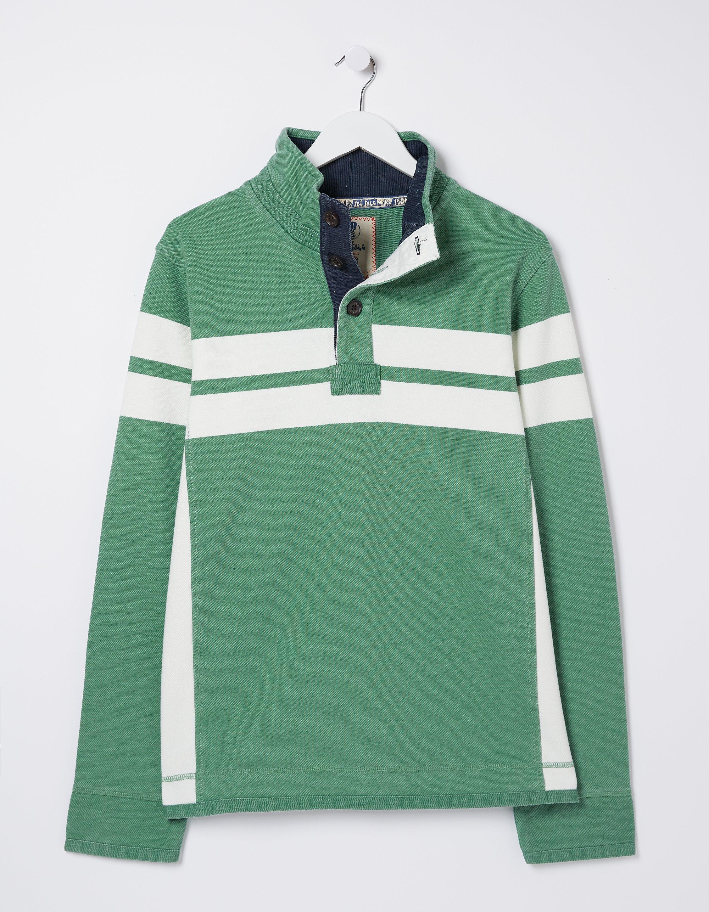 Airlie Stripe Button Sweat