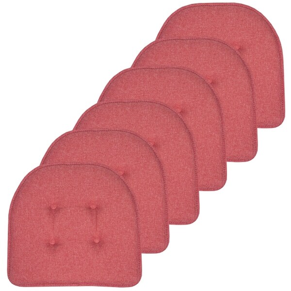 U-Shaped Memory Foam Chair Pad Pairs (Assorted Colors) - 16"x17"