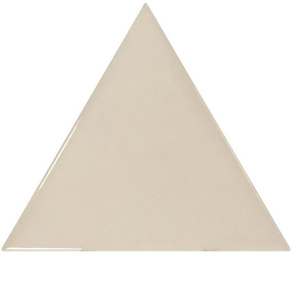 Carrelage mur triangulaire uni taupe brillant SCALE TRIANGOLO GREIGE