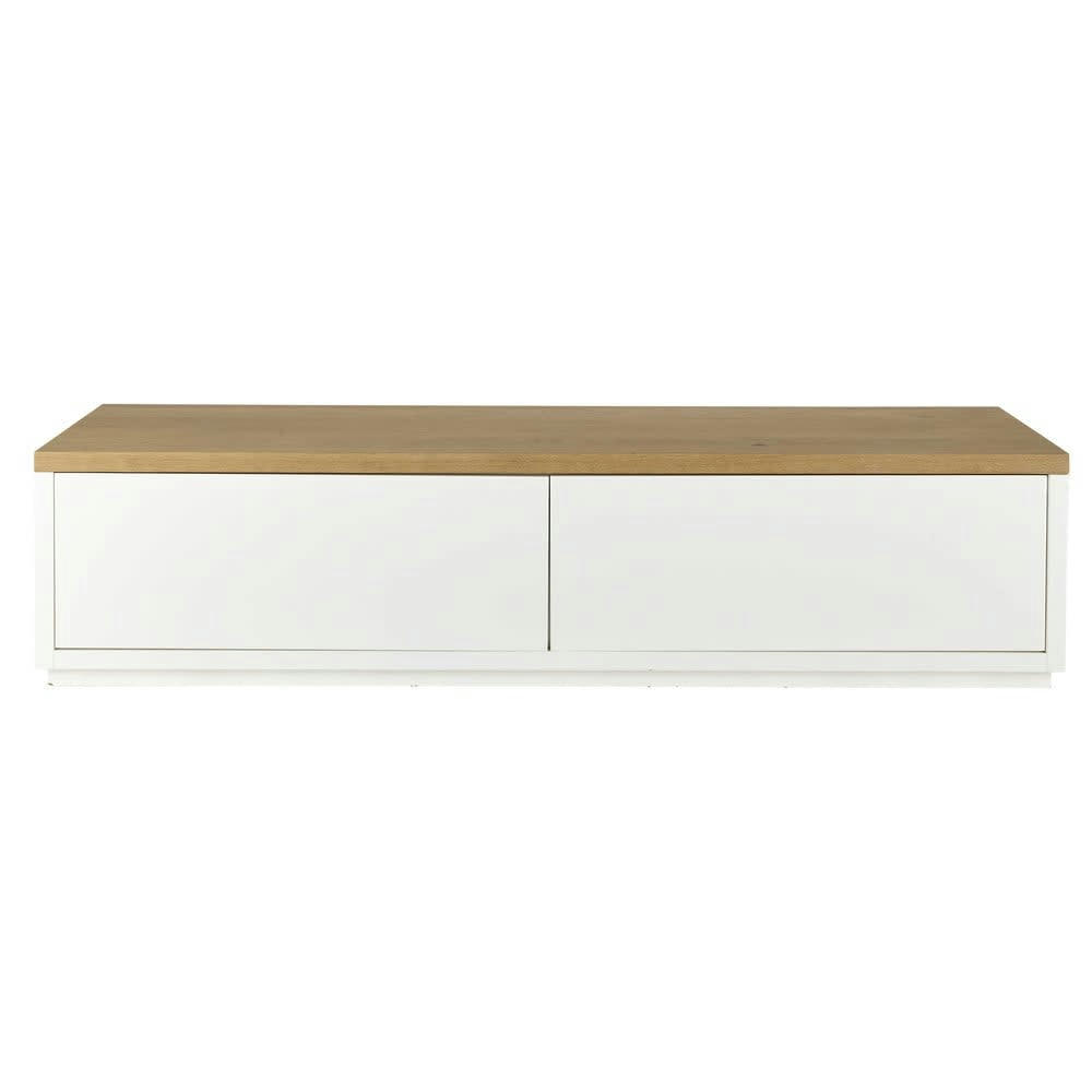 Austral - Meuble TV 2 portes blanc L180