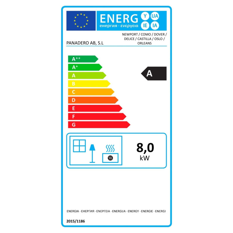 Poêle à bois Castilla Ecodesign 8 kW PANADERO