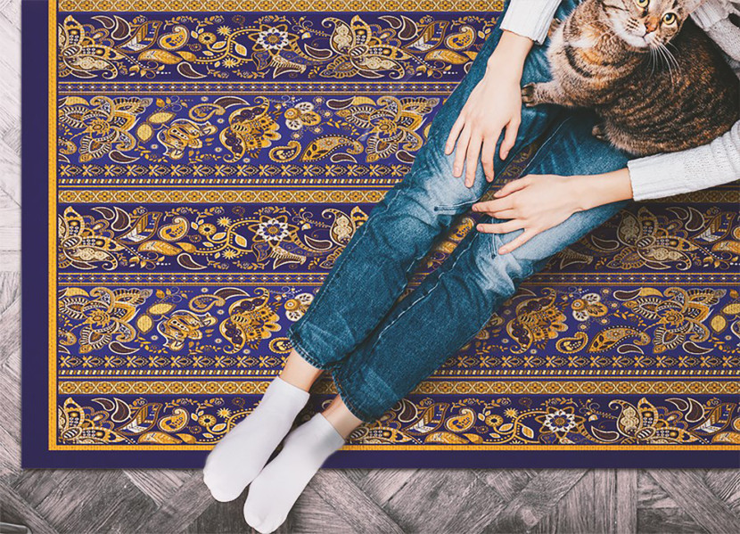 Dywan winylowy do domu Vintage Paisley 60 x 90 cm