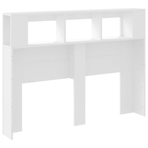NNEVL LED Headboard White 140x18.5x103.5 cm Engineered Wood