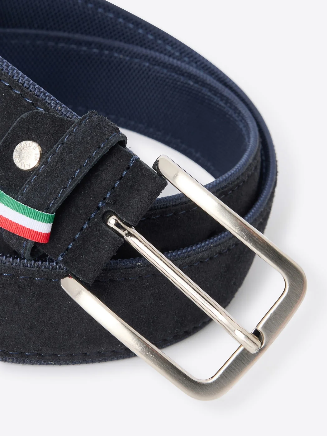 Ceinture bi-matière suédé