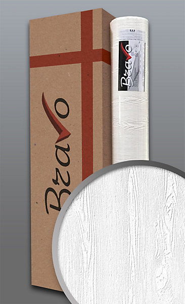 Papier peint texturé EDEM 83005BR60 papier peint intissé texturé à l'aspect de bois mat blanc 1 carton à 4 rouleaux