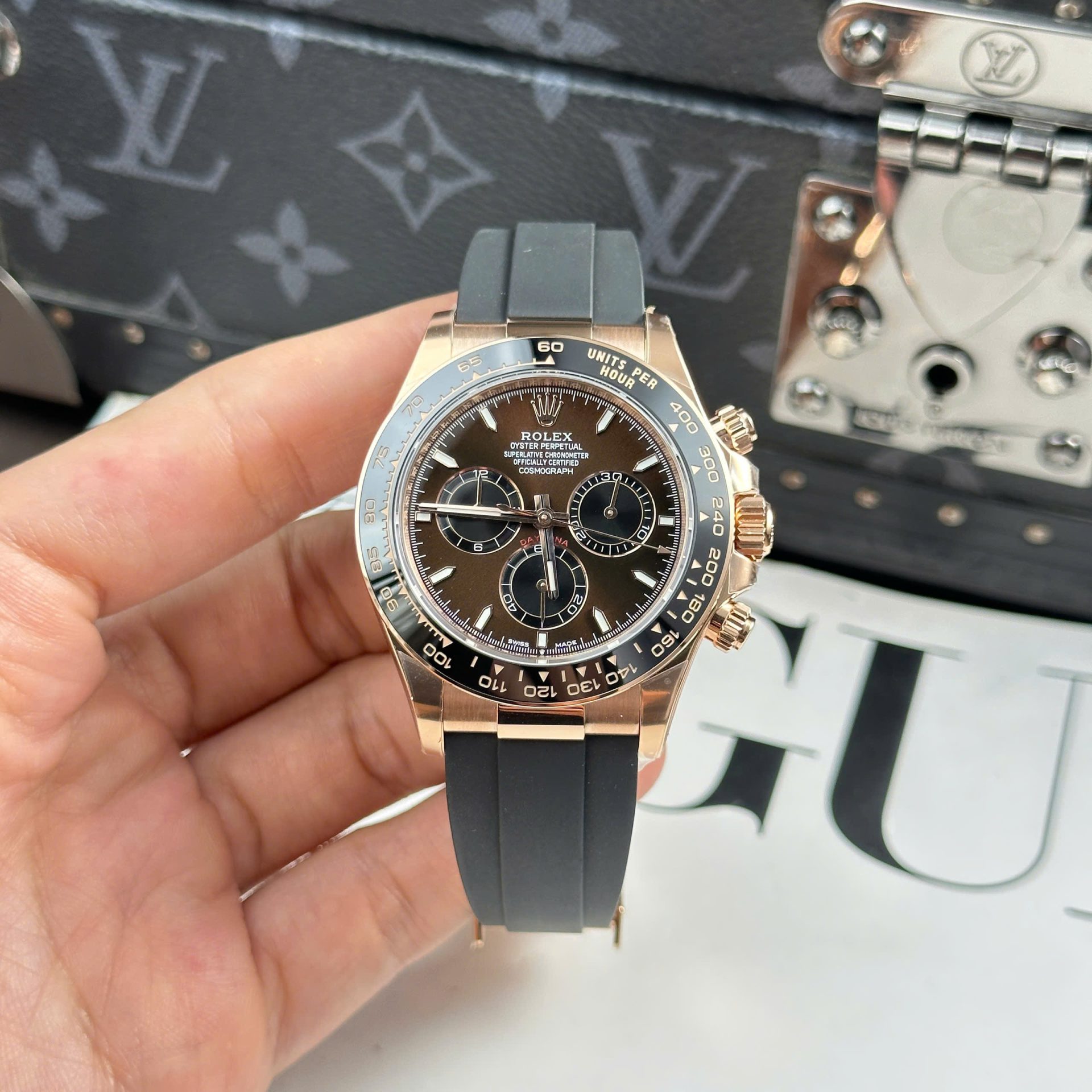 Rolex Daytona 126515 RG Plated Chocolate Dial 40mm Oysterflex Super Clone