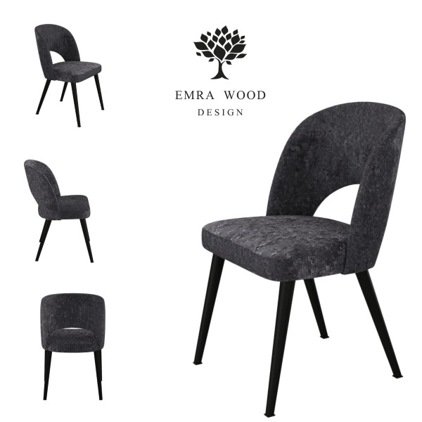 Emra Wood Premium KR-5 krzesło tk. OPERA-18-STERLING czarny