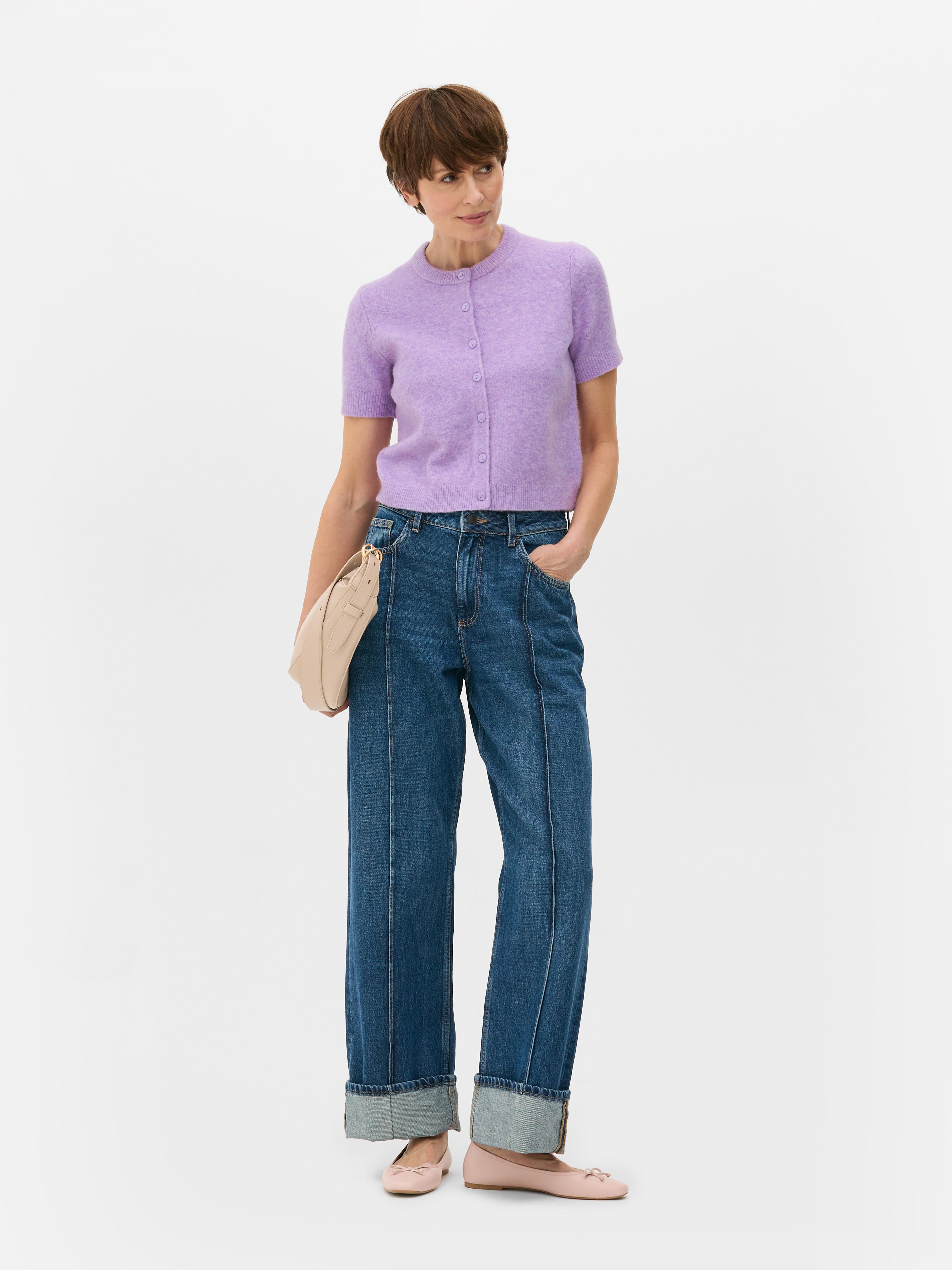 Cropped Short-Sleeve Cardigan