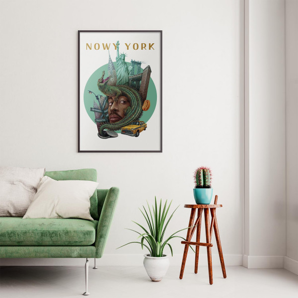 Plakat Nowy Jork, miejska dekoracja 20x30 cm