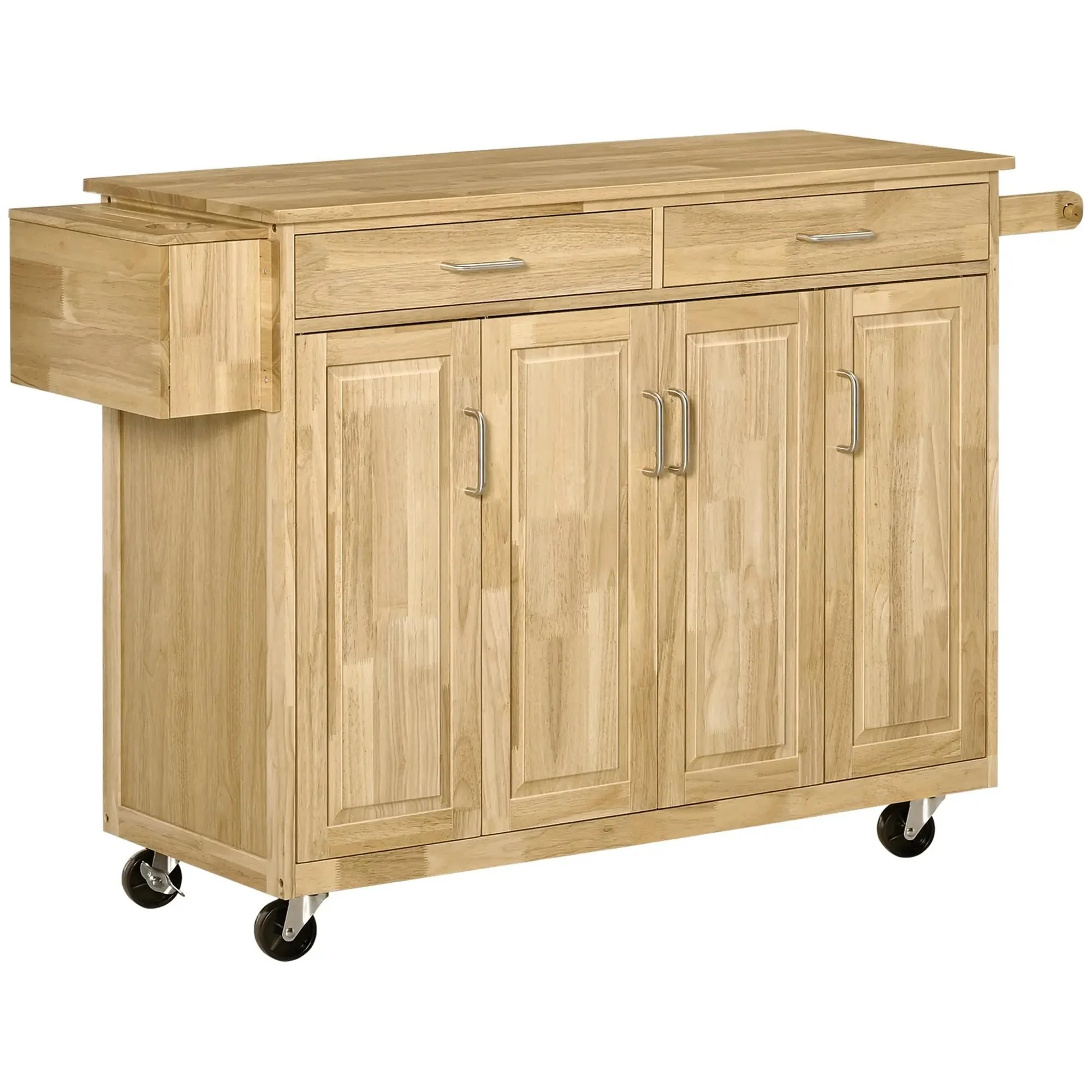 54 Kitchen Cart on Wheels with Drawers, Storage Cabinets, Tool Caddy