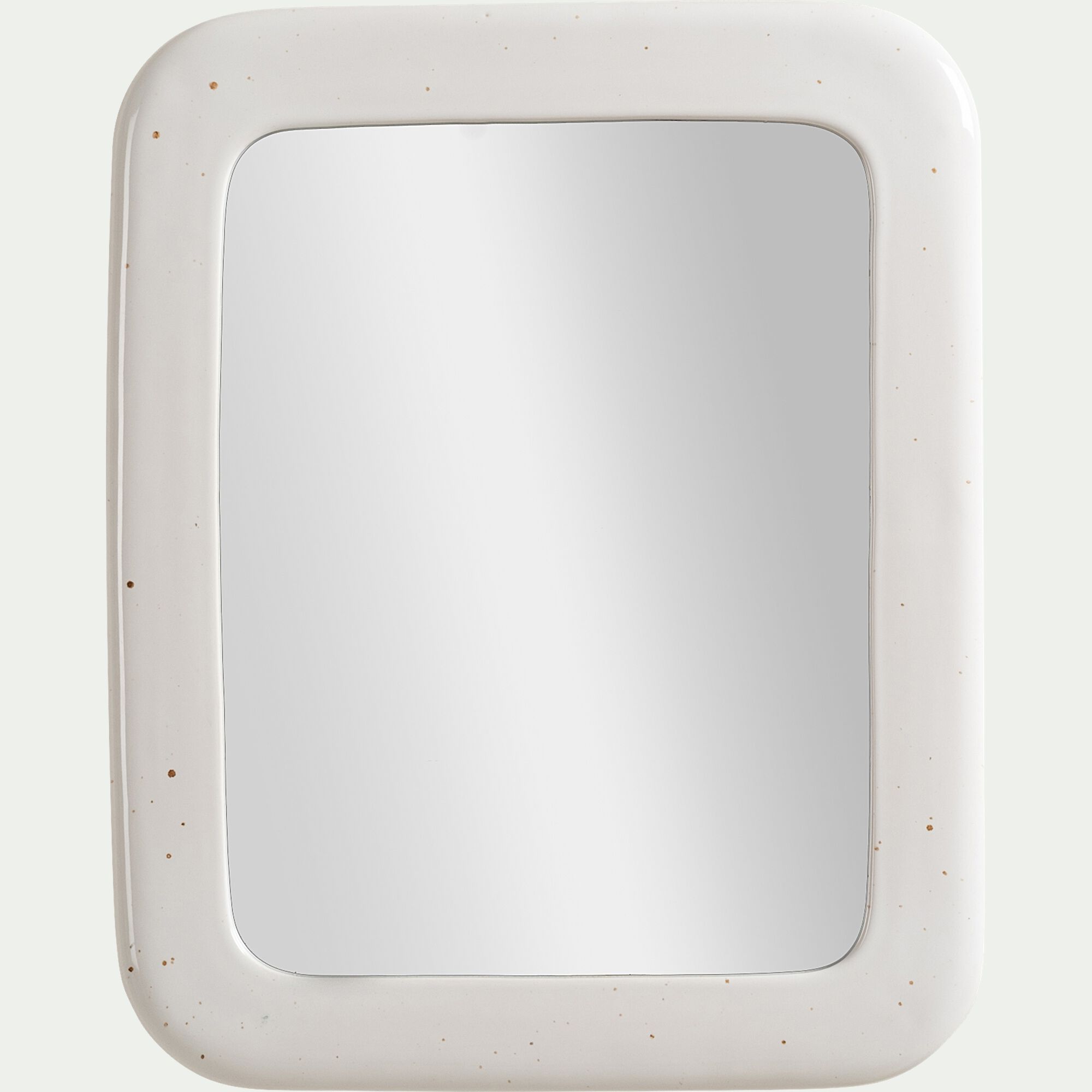 LAEM - Miroir carré en grès 41,5x51cm - blanc