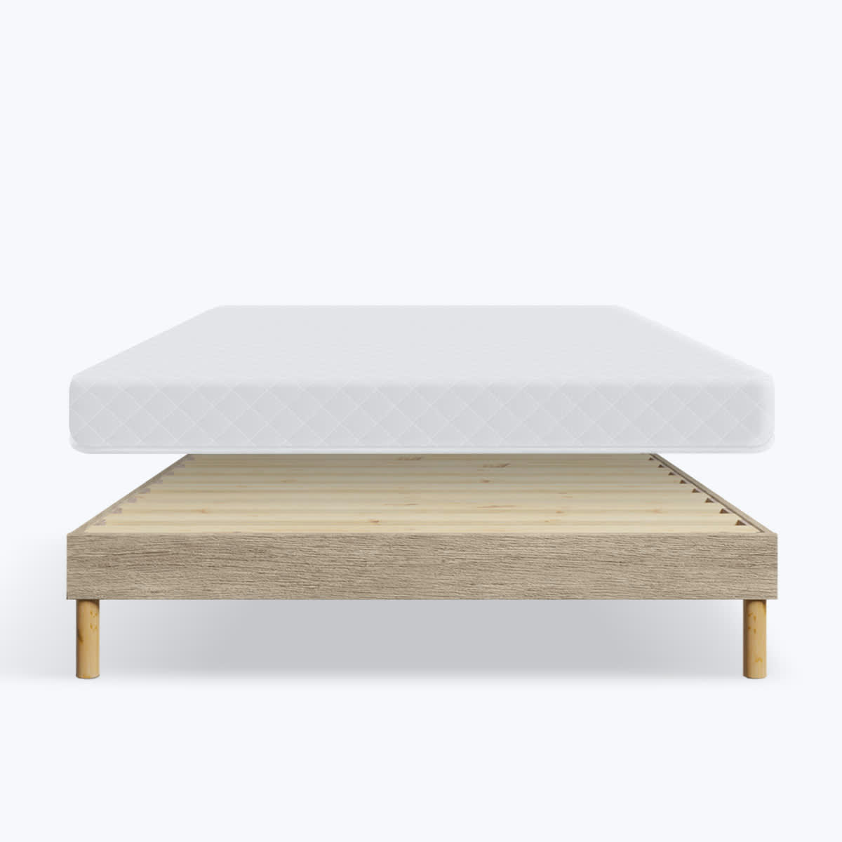 - Ensemble Matelas Mémoire de forme 16cm | Sommier Chêne 160x200cm