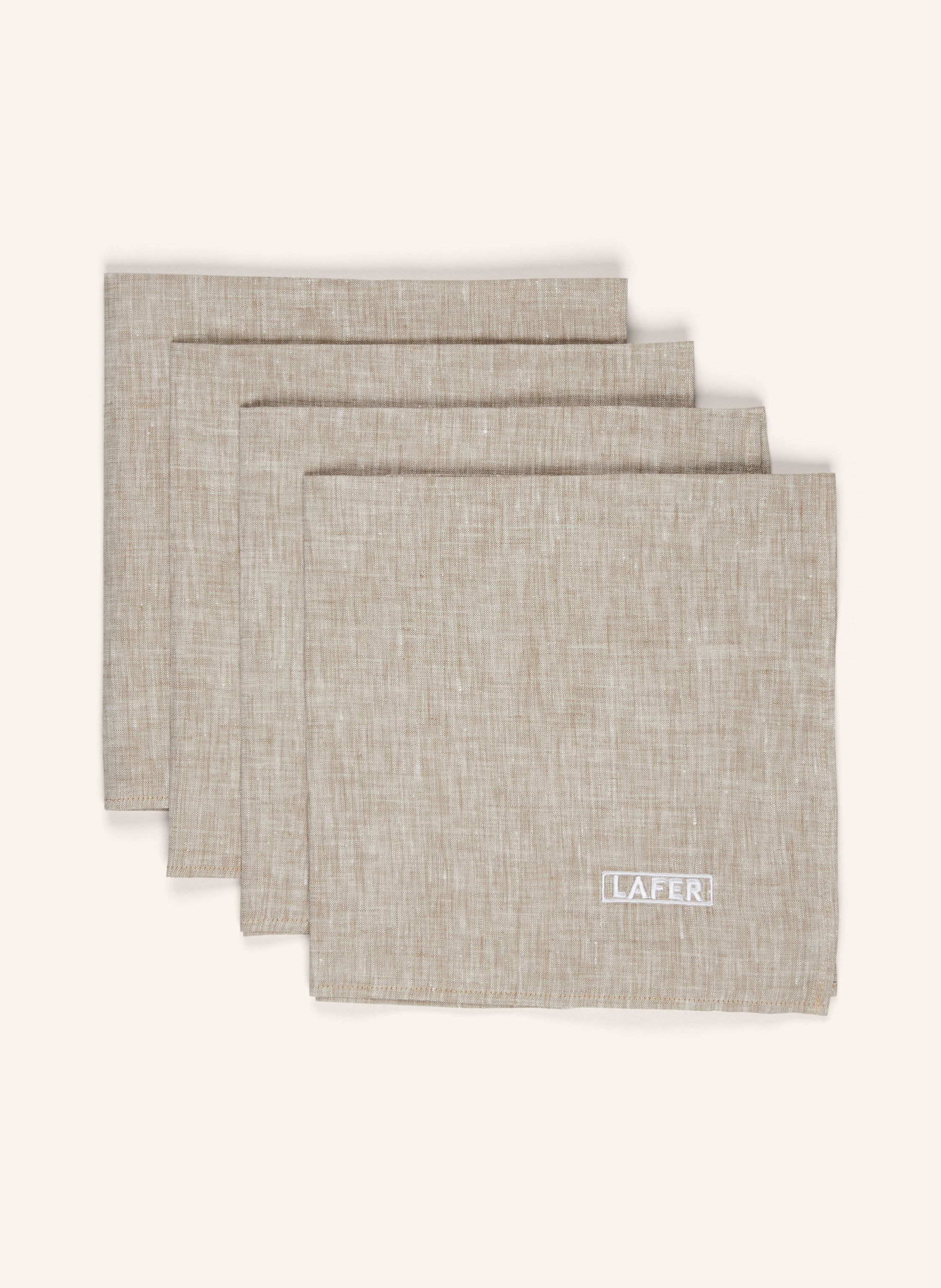 JOHANN LAFER EDITION 4er-Set Stoffservietten aus Leinen