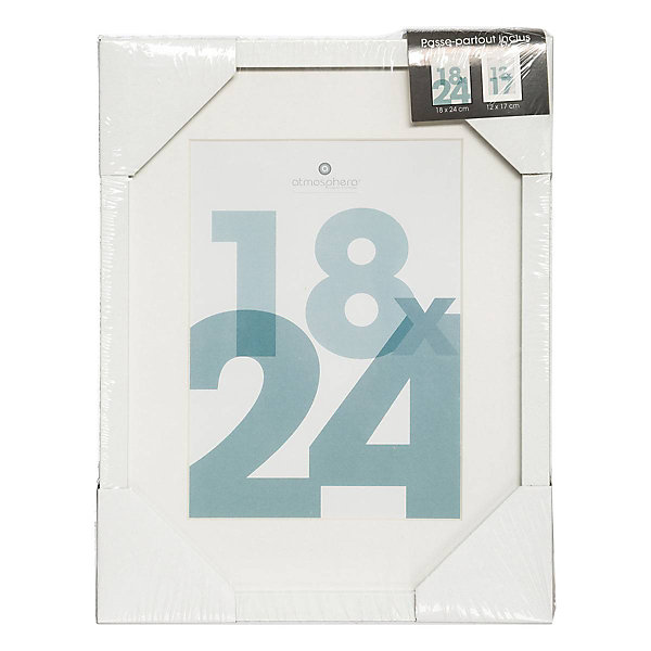 Cadre photo Manu - bois et verre - blanc - 18x24 cm - Atmosphera