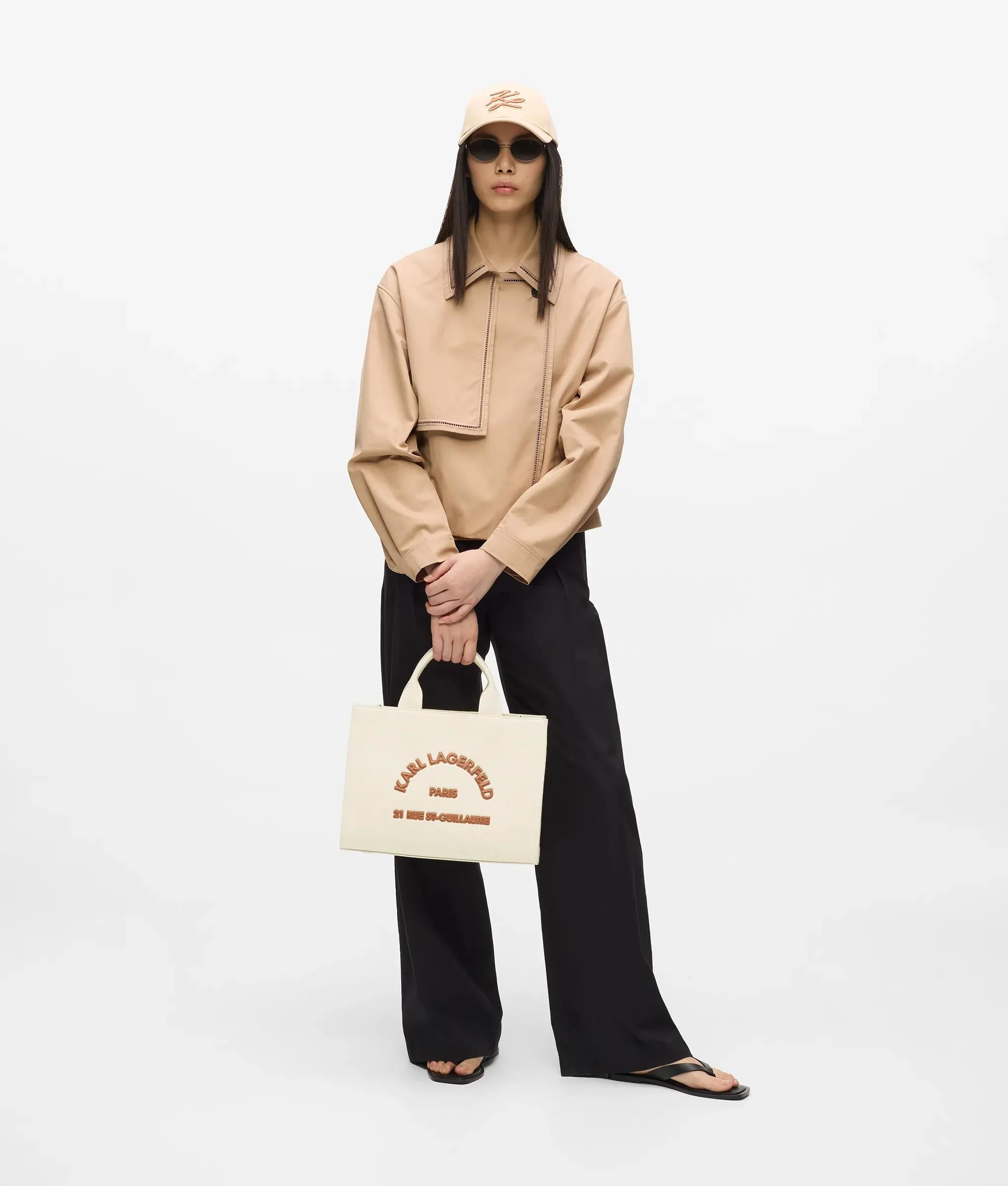 Sac en toile de taille moyenne avec écusson carré Rue St-Guillaume