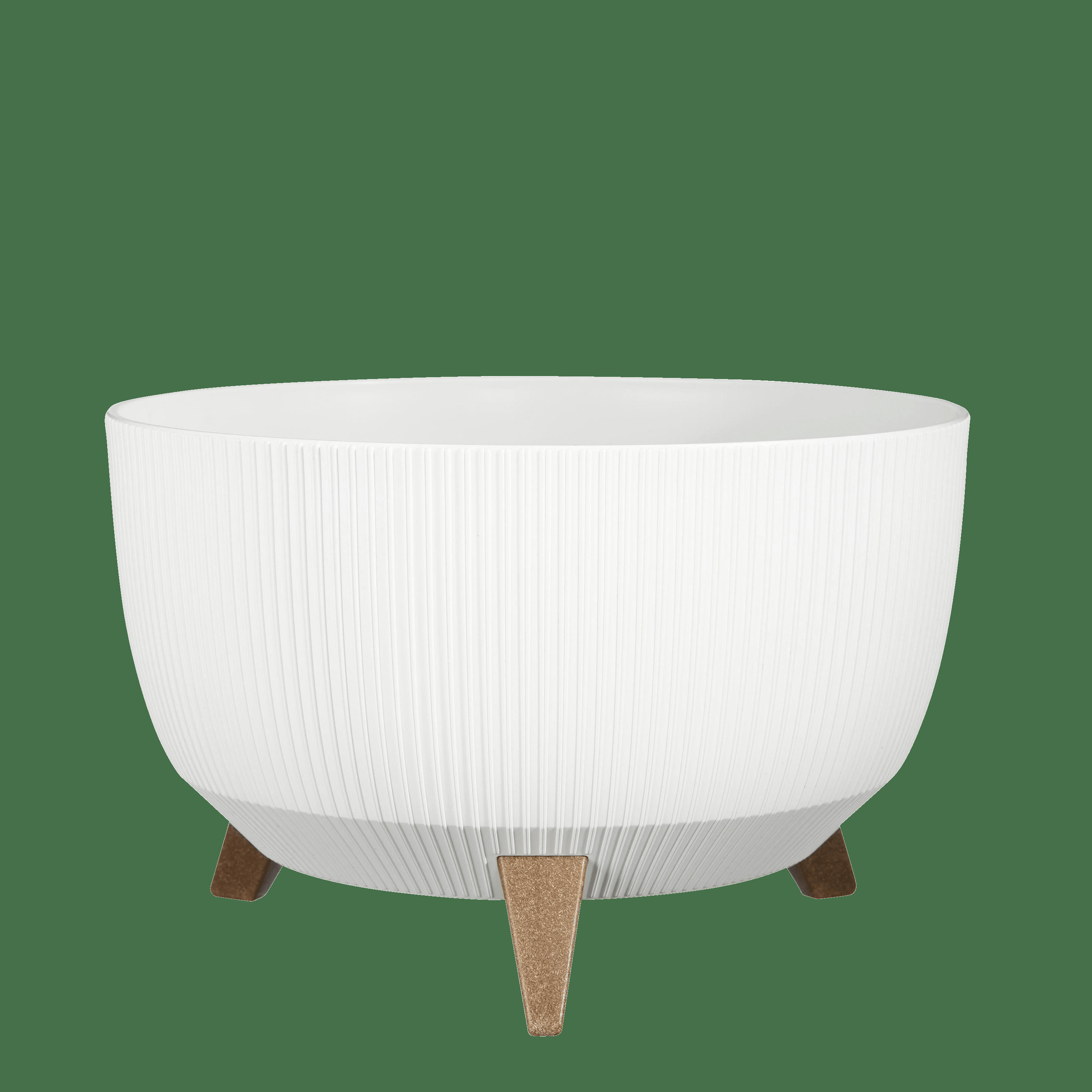 DOPPIO - Cache-pot avec pieds en plastique recyclé blanc D40