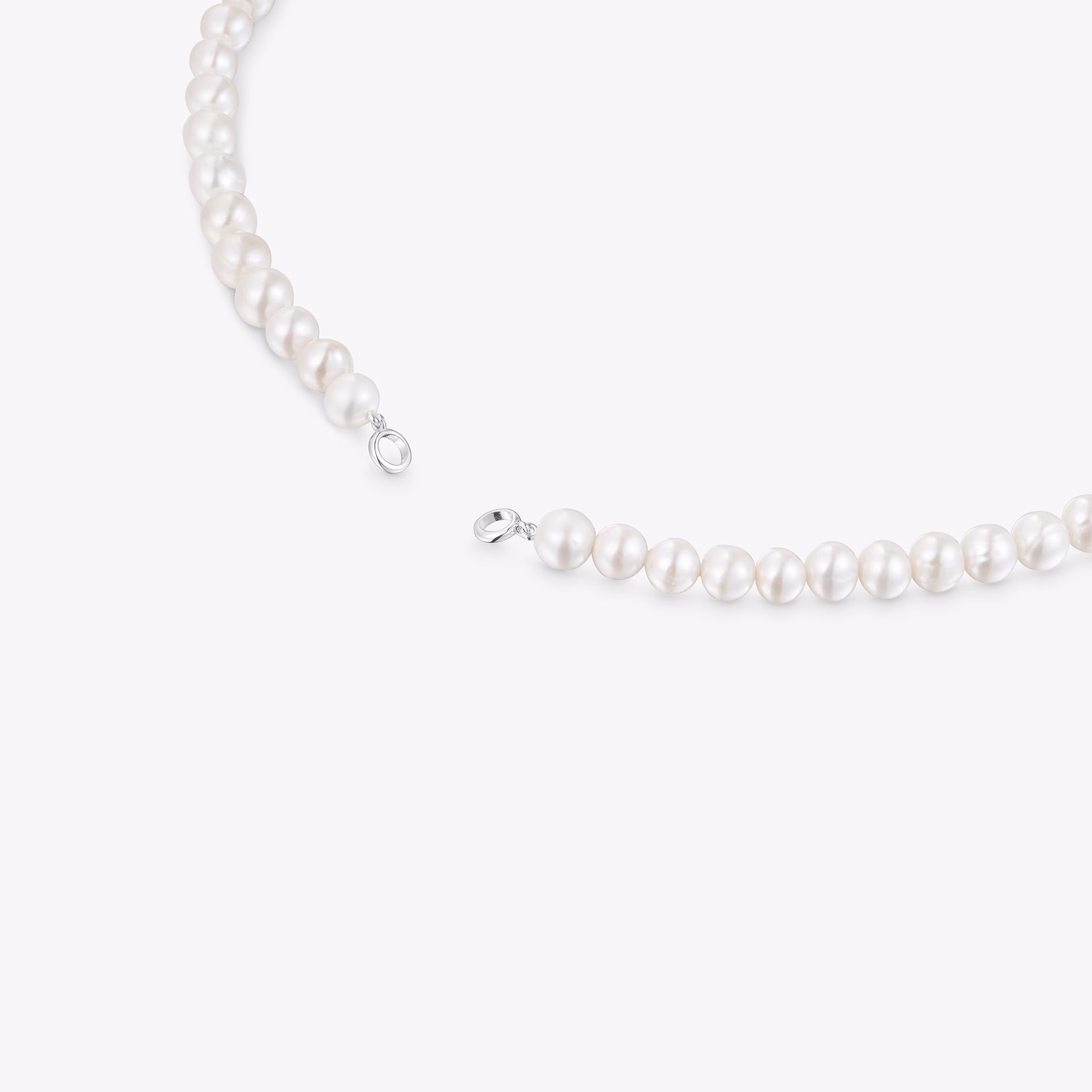 Collar de plata y perlas de 8 mm Hold