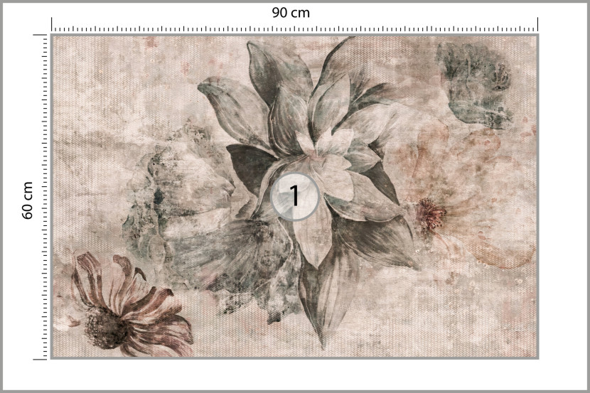 Fototapeta Kwiaty W Stylu Vintage 90x60cm
