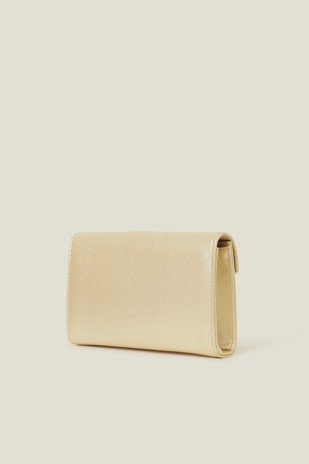 Accessorize Metallic Envelope Clutch Bag