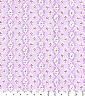 Fabric Traditions Pink Lace Floral Premium Cotton Fabric
