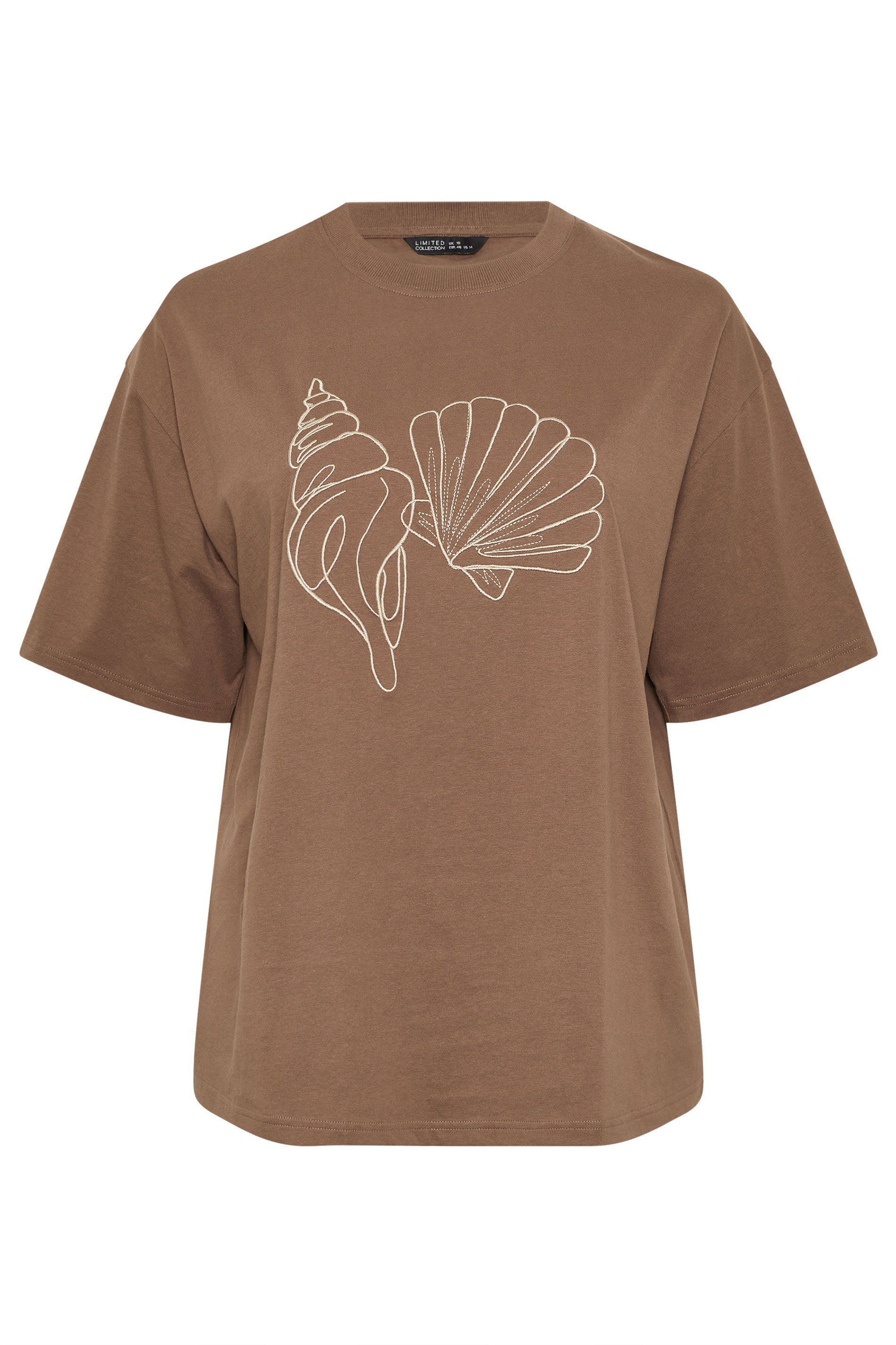 Yours Embroidered Shell Longline T-Shirt