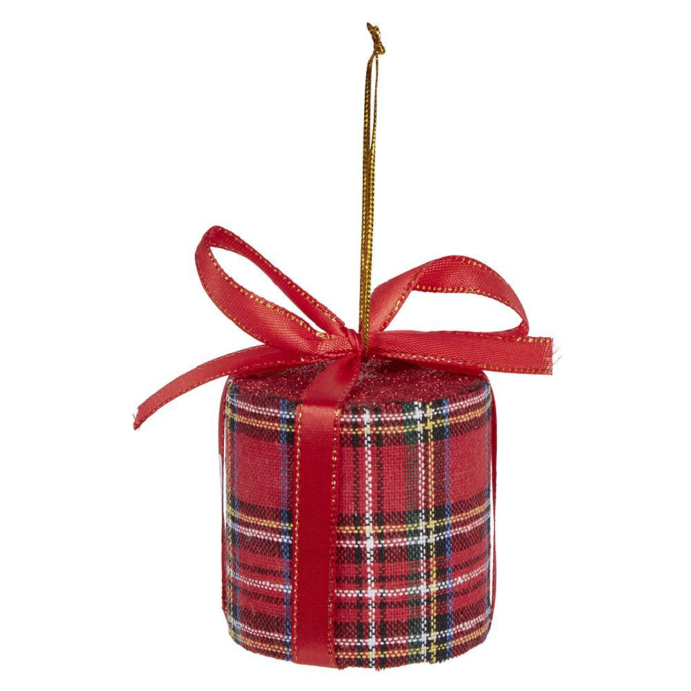 Cadeau de No&euml;l tartan à suspendre