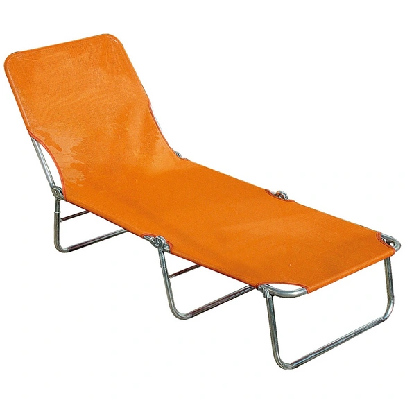 Strandliege, mit Klappfunktion, wetterfest, terracotta