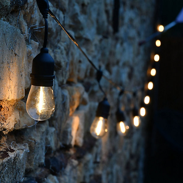 Guirlande Guinguette Jazz - solaire - L12,6m - 300 lumens - Chromex