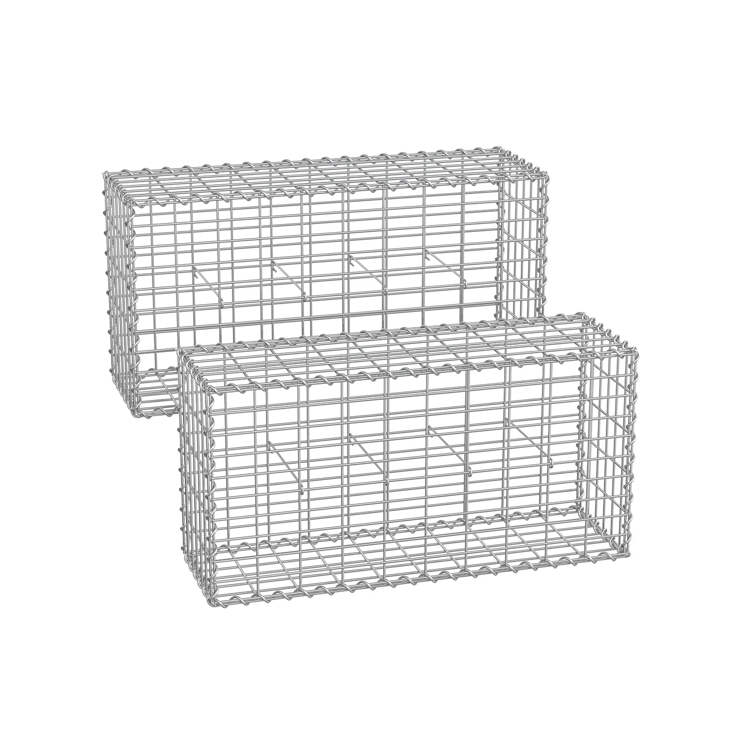 Gabions à pierres antirouille (Lot de 2)
