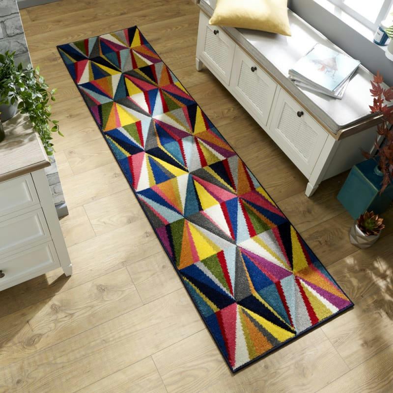 DANZA - Tapis de couloir Design Multicolore 60 x 230