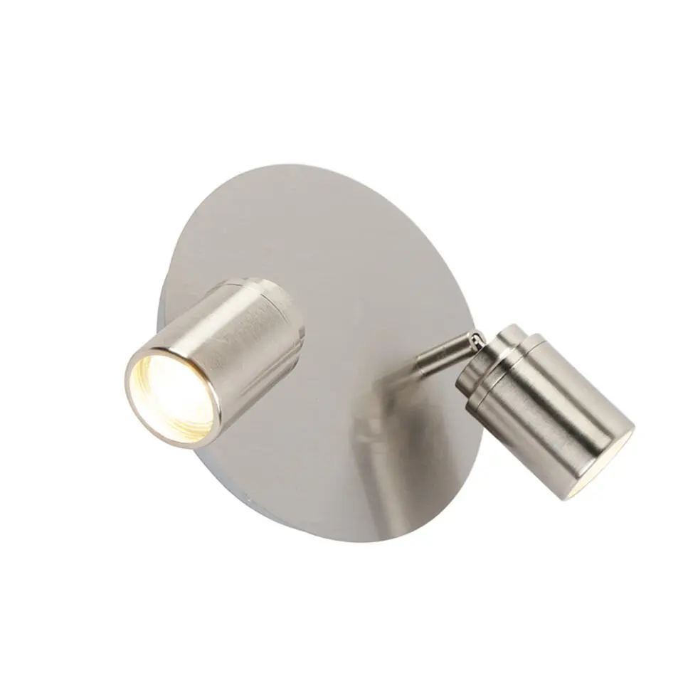 Qazqa verstelbare plafondspot ducha zilverkleurig gu10