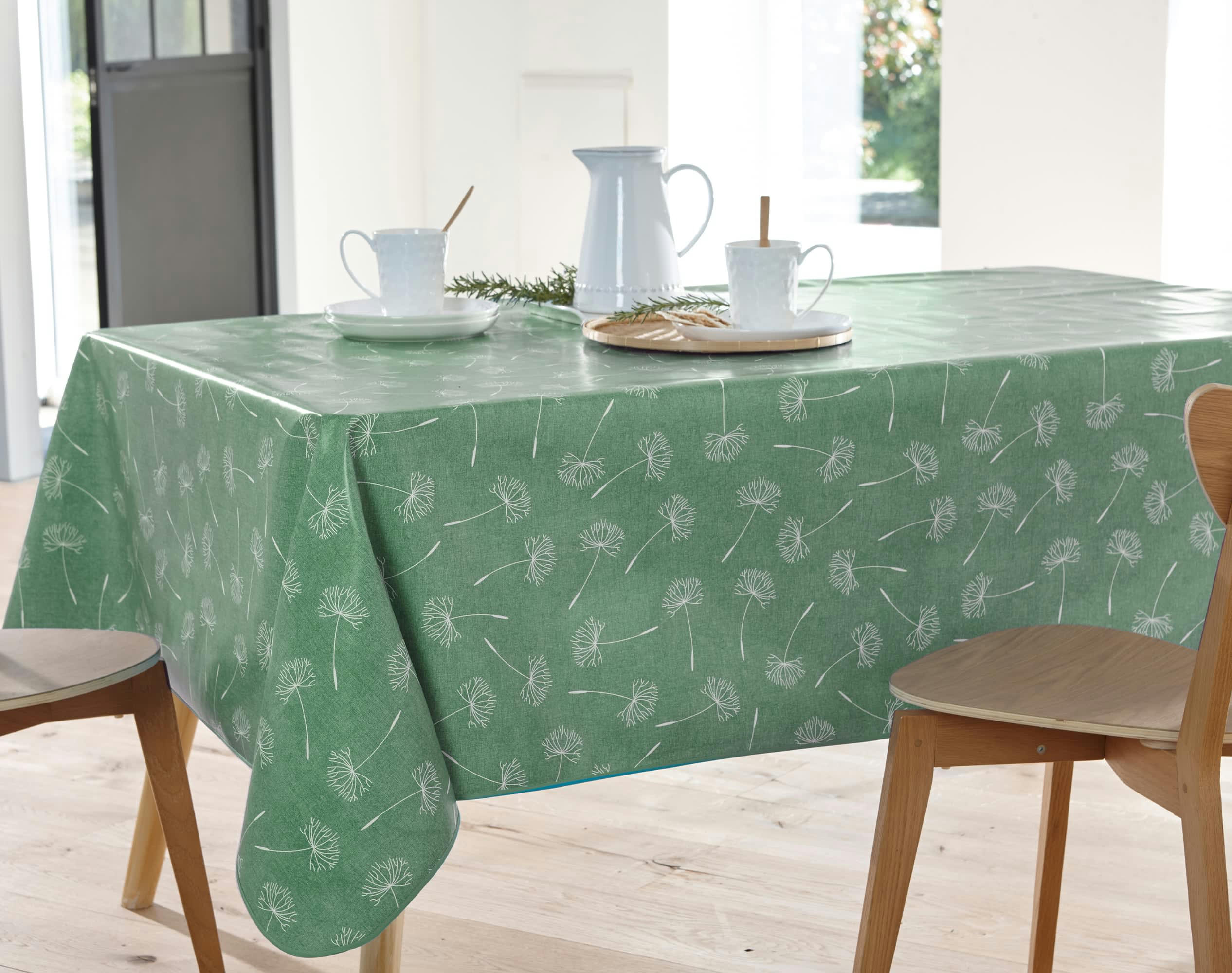 MUZIKO - Nappe rectangulaire vert en Pvc et Synthetique 138x200