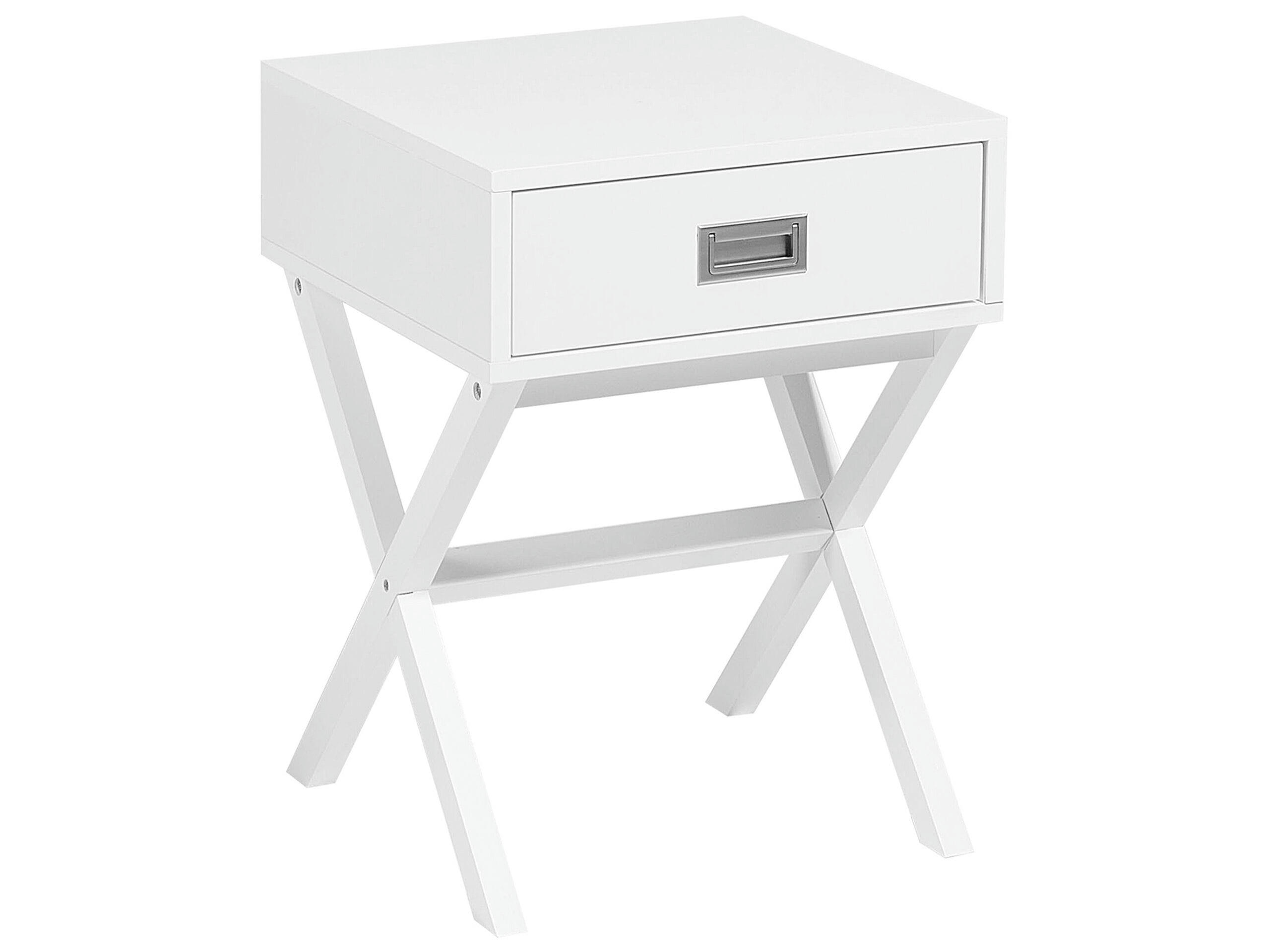 MONROE - Table basse blanche avec tiroir