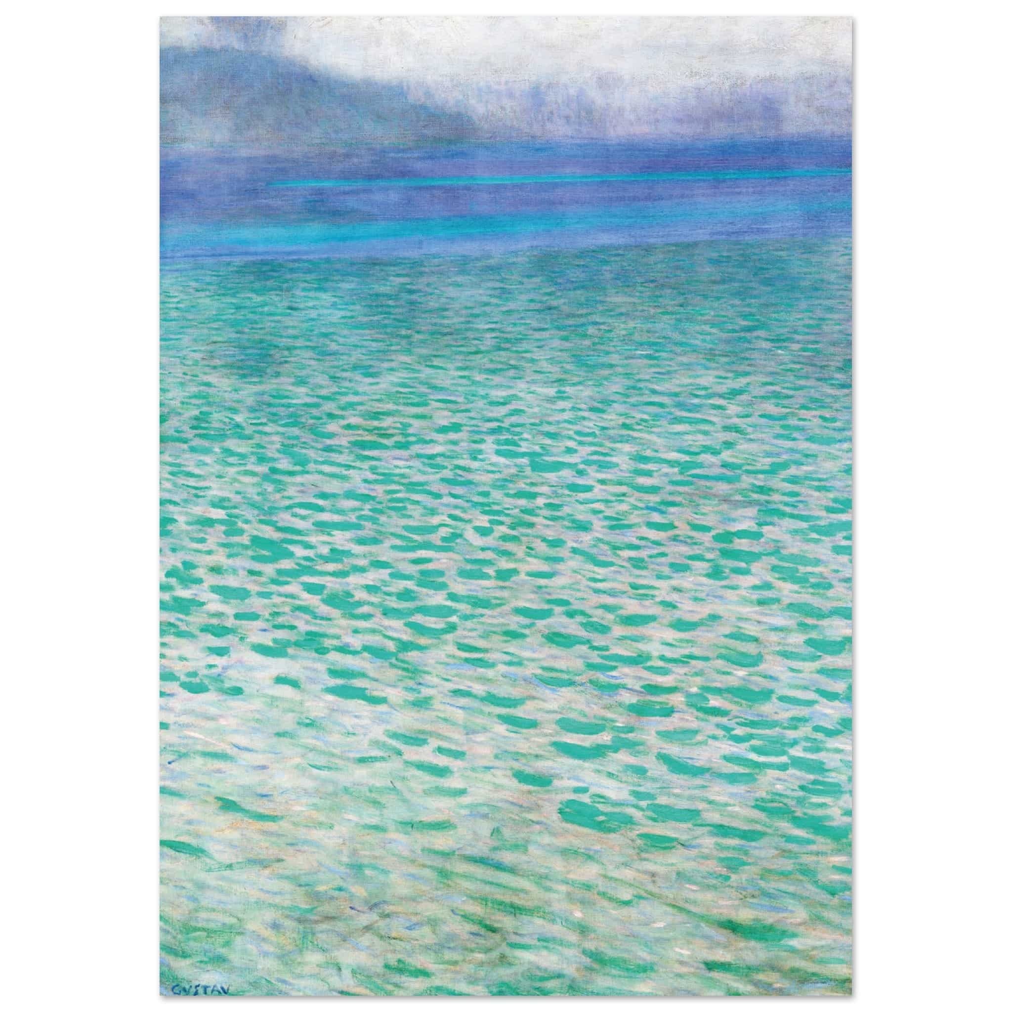 Artfulprints Poster Gustav Klimt - Attersee  - A4 21x29.7 cm - Turquoise