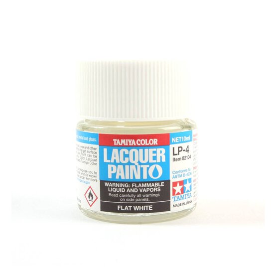 Tamiya Flat White Lacquer Paint 10ml (LP-4)
