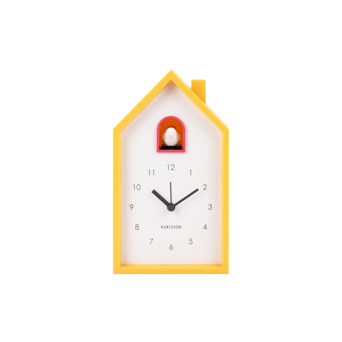 Karlsson wekker Modern Cuckoo - geel - 6x12x20cm