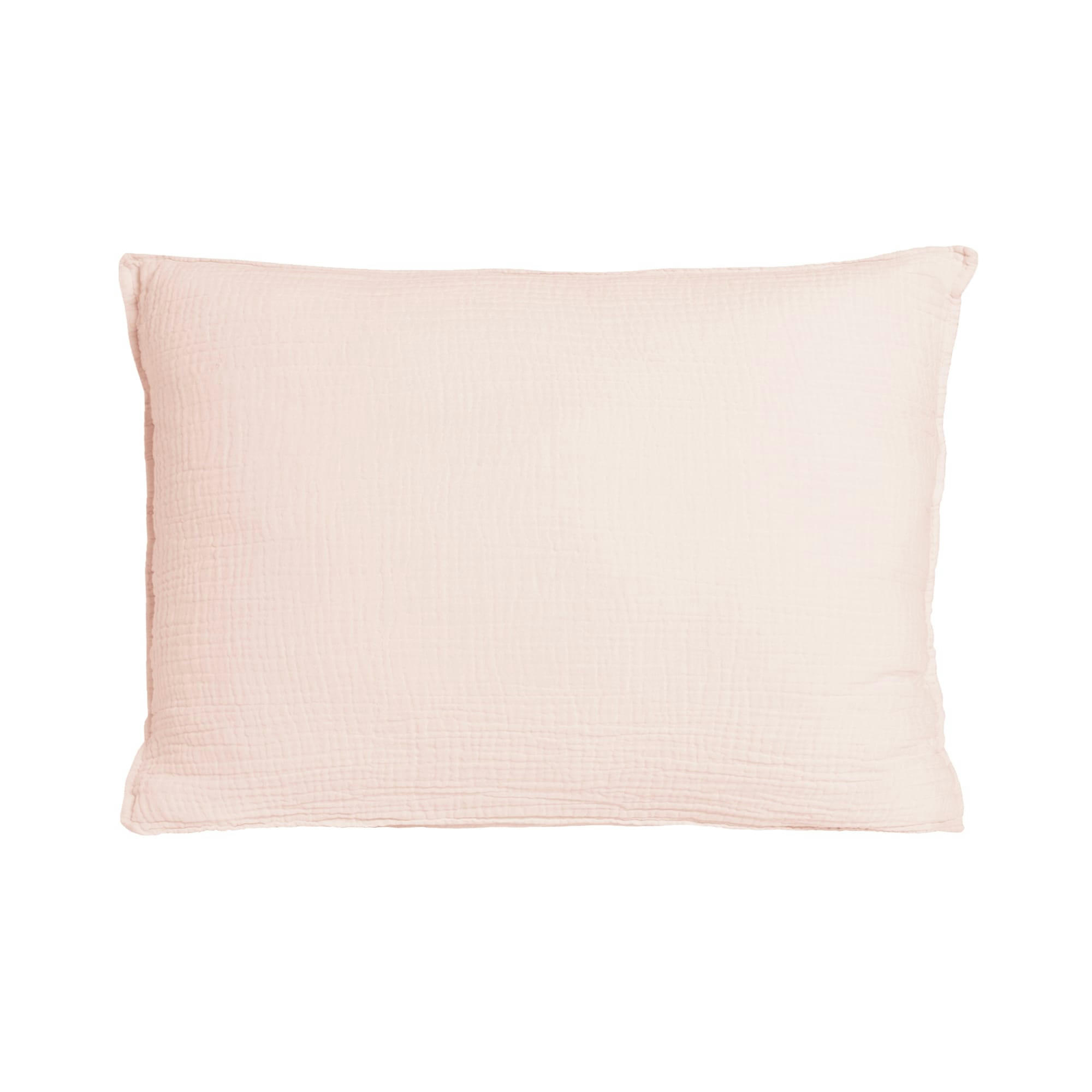 SIMPLEMENT GAUFRÉ - Taie d'oreiller en gaze de coton 50x70cm Pêche