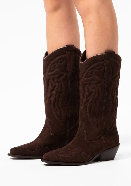 Bruine suède cowboylaarzen