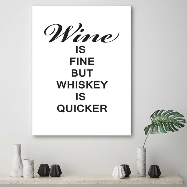 Feeby Obraz na płótnie Wino i whiskey 40x60