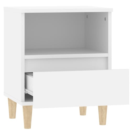 NNEVL Bedside Cabinet White 40x35x50 cm