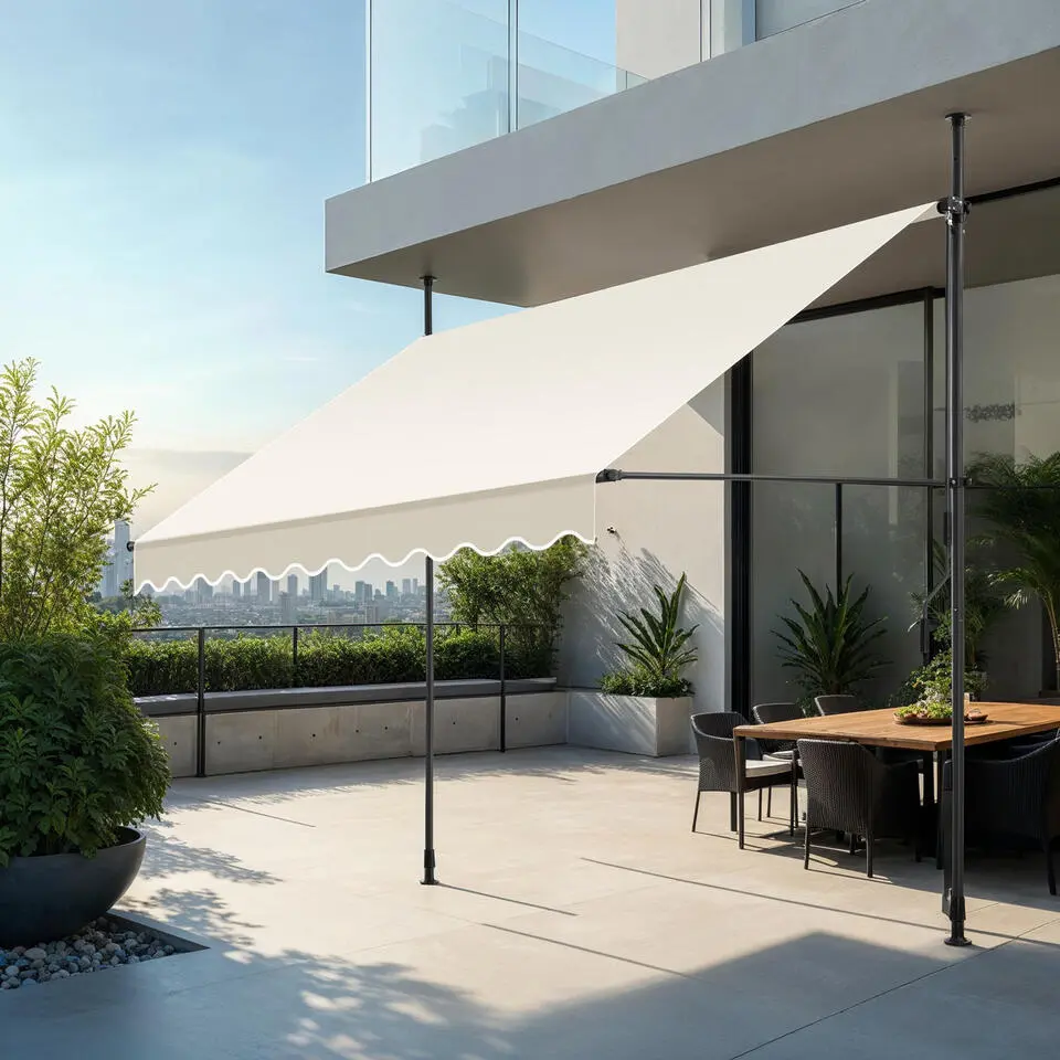 tectake Klemluifel met zwengel, in hoogte verstelbaar, Beige