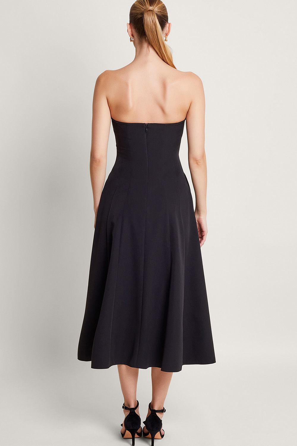 Monsoon Briar Bandeau Dress Black