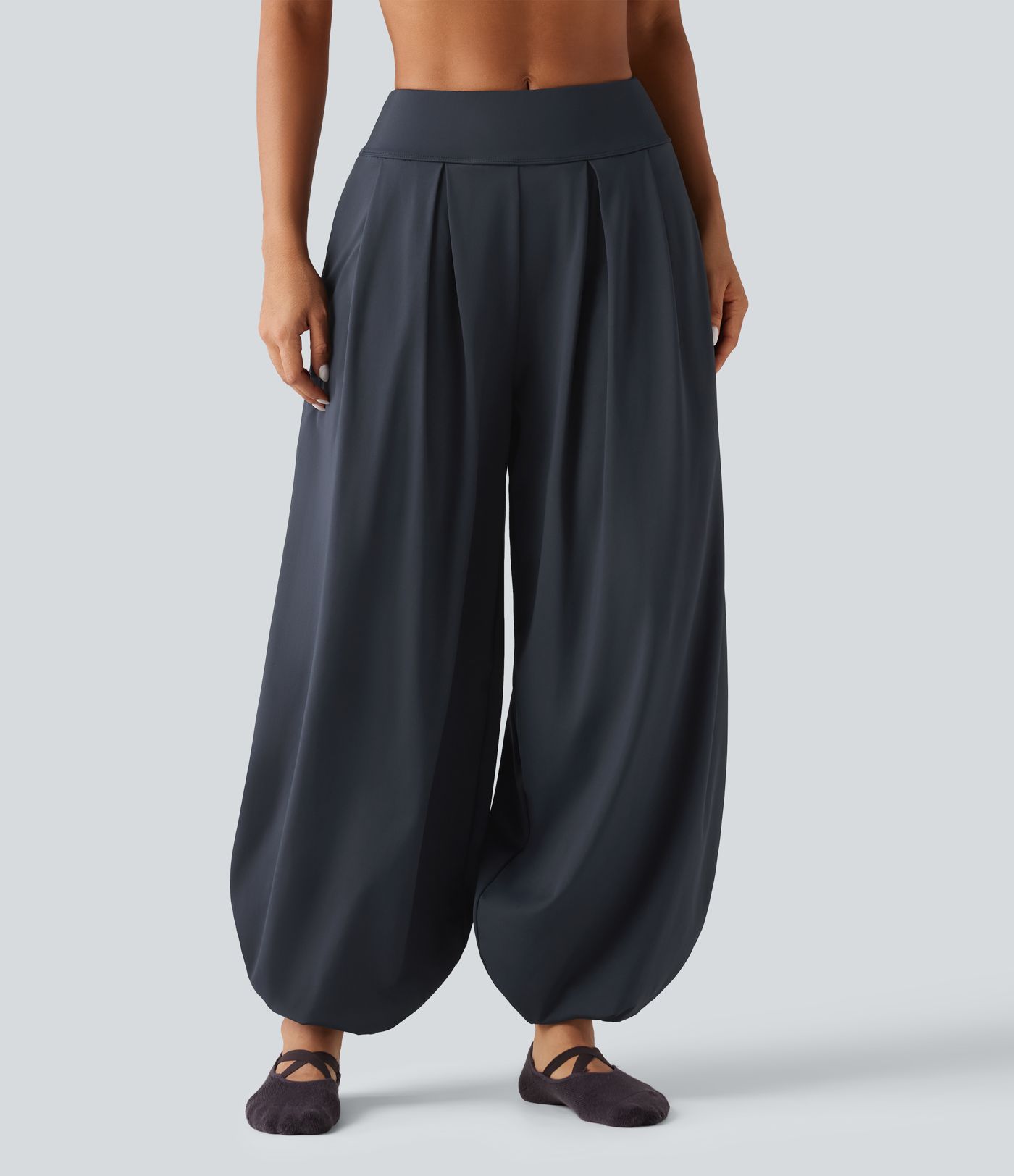 Jogging de yoga coupe ballon taille mi-haute avec poches