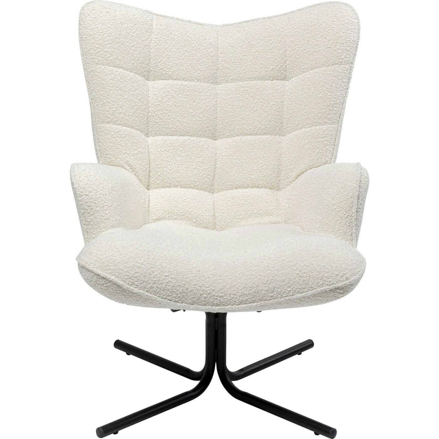 OSCAR BOUCLE - Fauteuil pivotant Oscar Boucle crème Kare Design