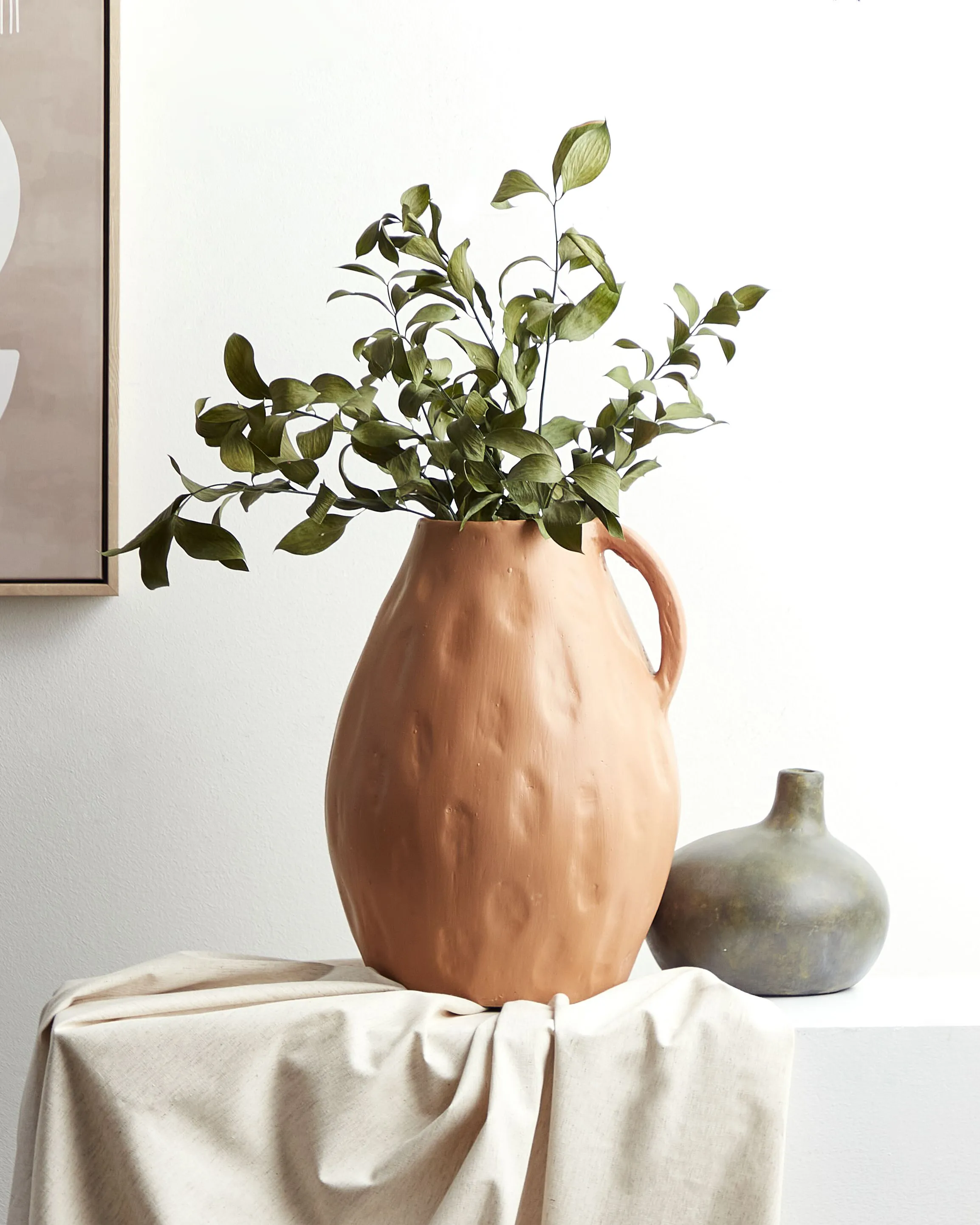 Decorative Vase KULIM Ceramic 40 cm Sand Beige