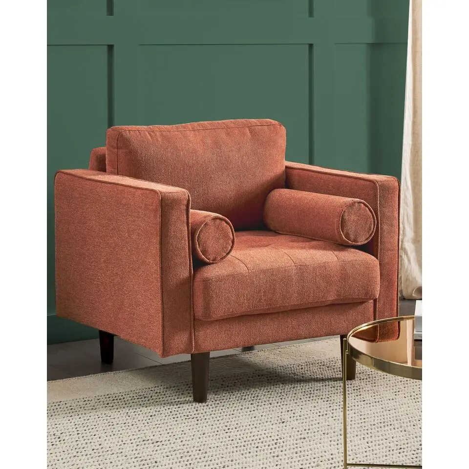 NURMO - Fauteuil - Goudbruin - Polyester