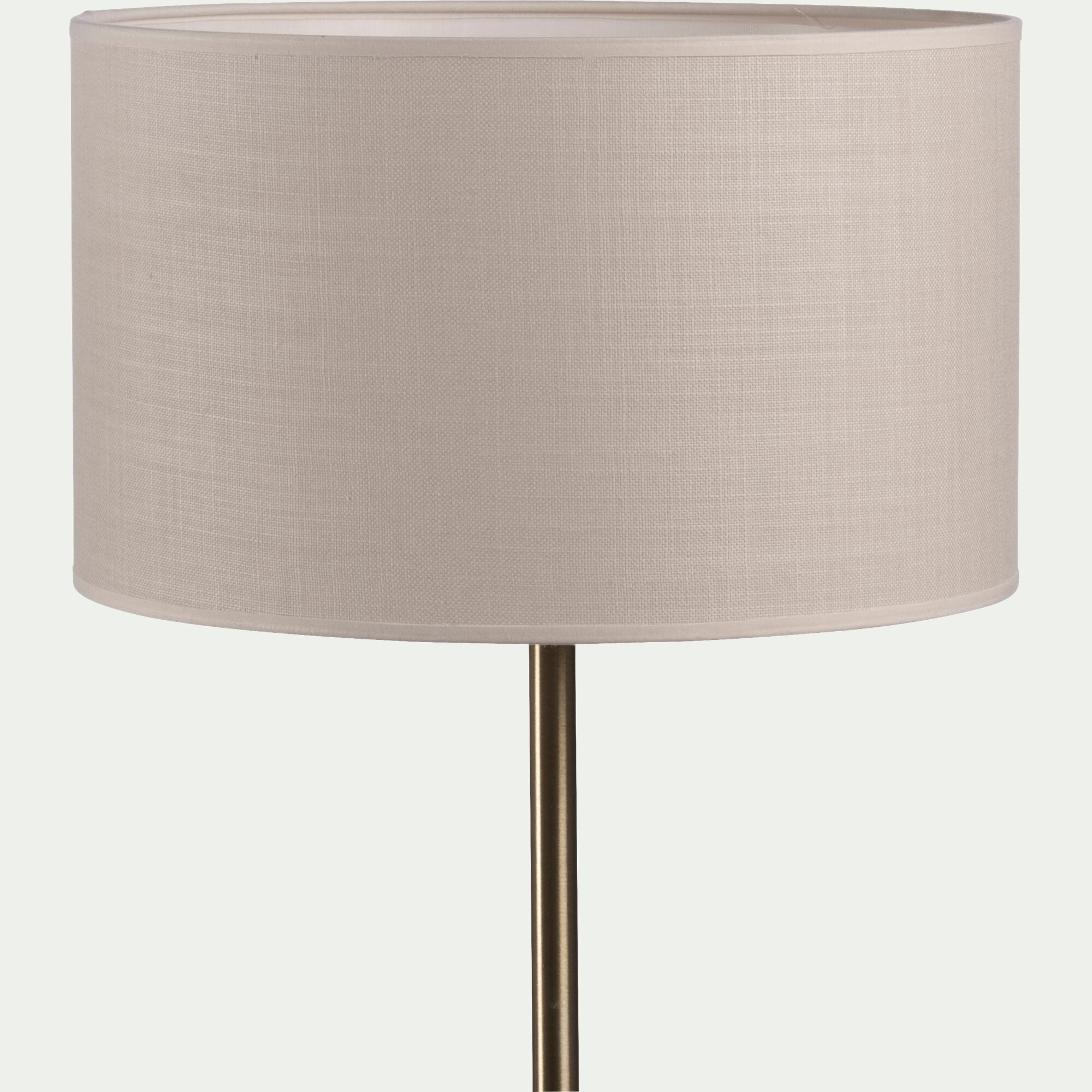 MISTRAL - Abat-jour cylindrique en tissu D30cm - beige roucas