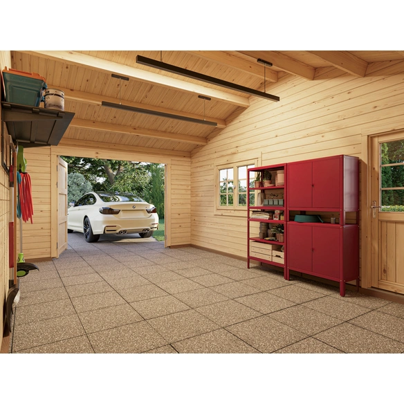 Garage »Roger«, Aufstellmaße BxTxH: 1006 x 619 x 316 cm, Blockbohlensystem, Holz