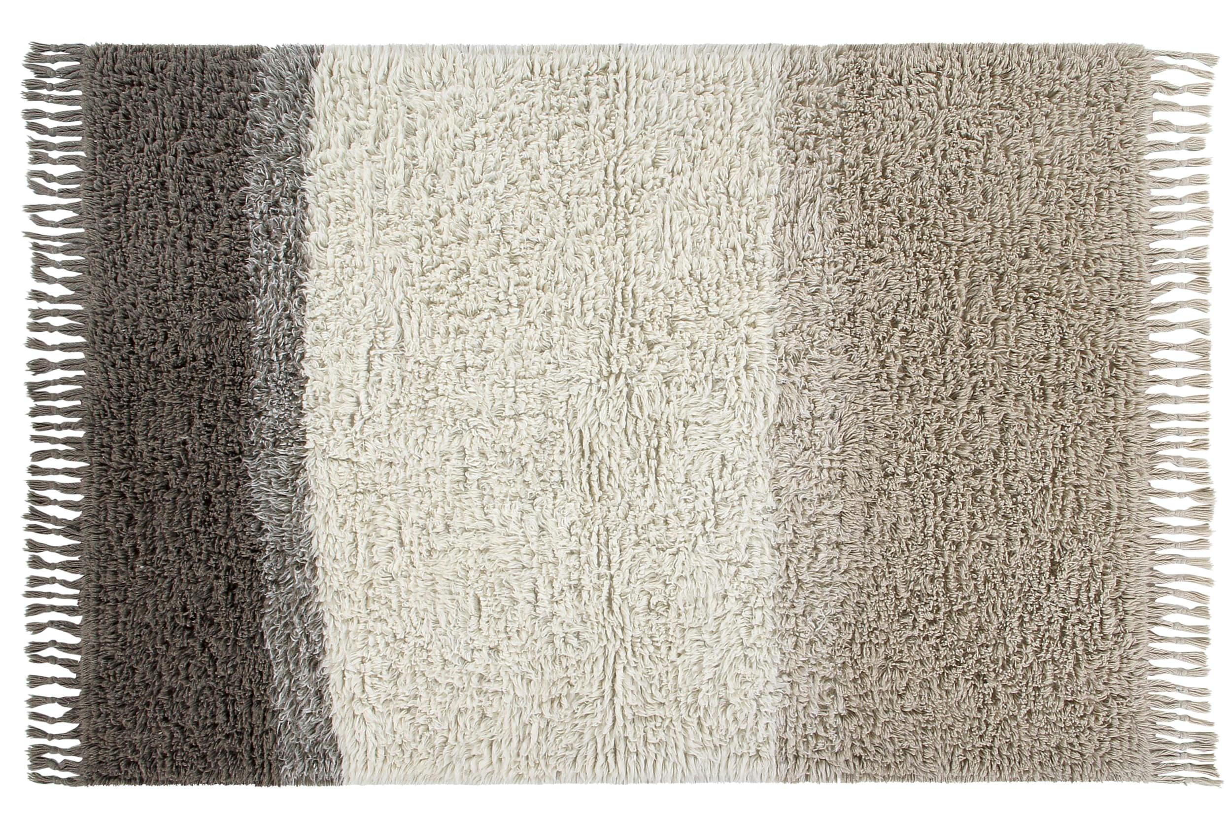 FREE YOUR SOUL - Tapis lavable en laine marron 200x300