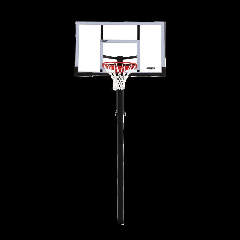 Lifetime In-Ground Adjustable Outdoor Basketball Backboard, Hoop & Net System, 54-in